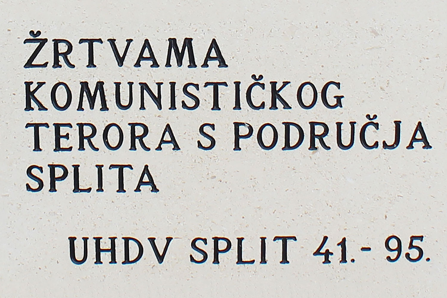 zrtvama komunistickog terora s podrucja splita uhdv split 41 45